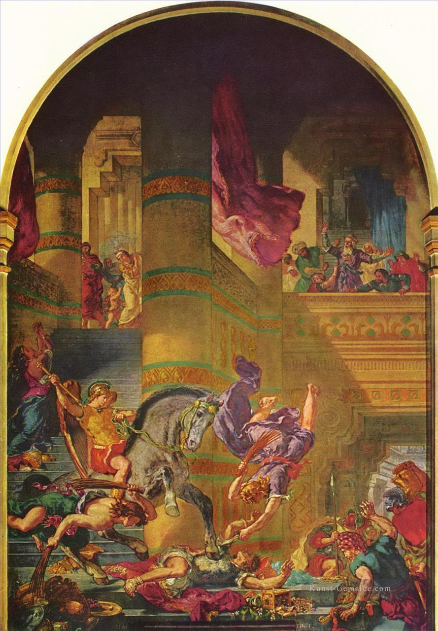 die Vertreibung des Heliodor 1861 Eugene Delacroix Ölgemälde